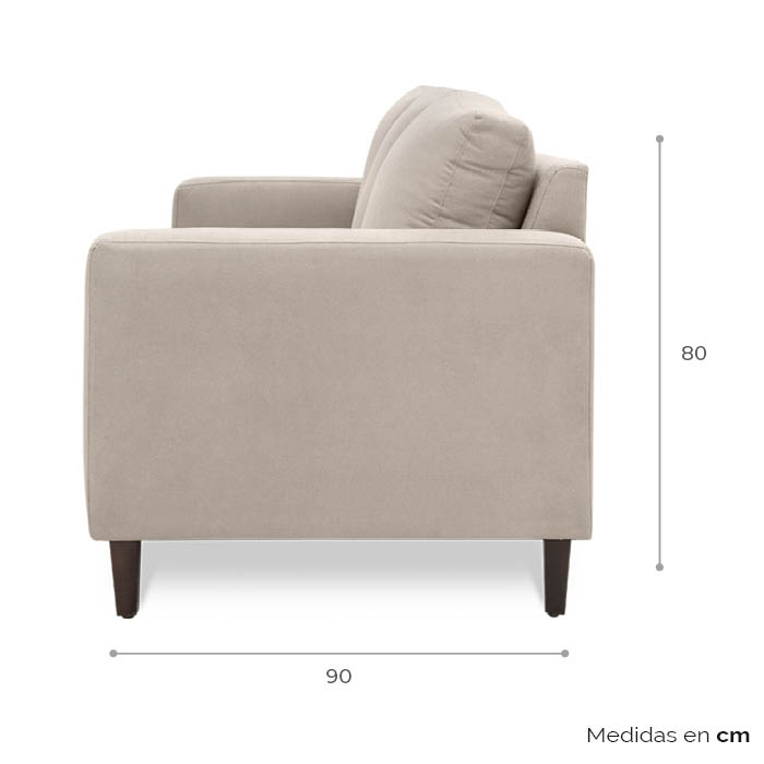 Sofa Tela Beige Zadek | Sofá | salas